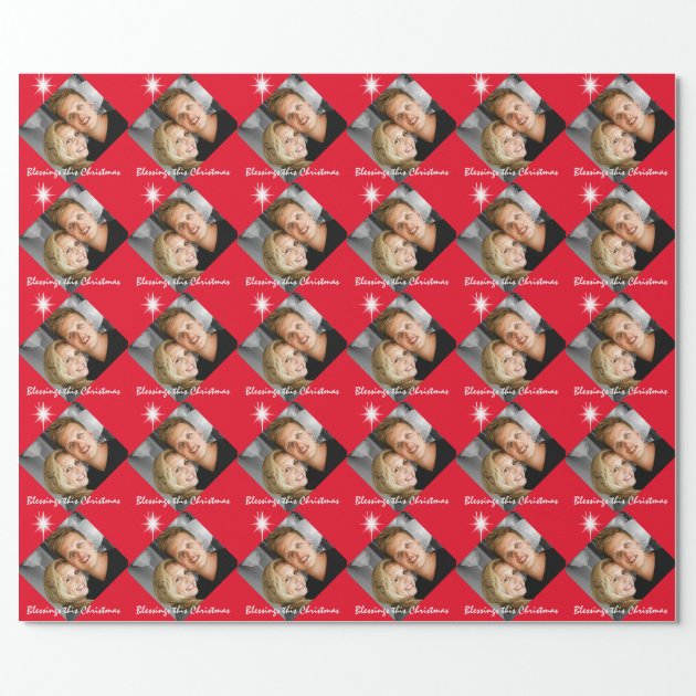 Personalized photo family birthday wrapping paper-2