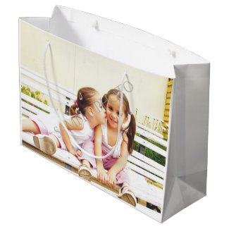 Personalized photo gift bag. Make your own! Large Gift Bag