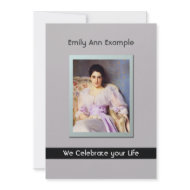 Personalized Photo (Living) Funeral or Memorial invitation