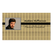 Personalized Photo Masculine Brown and Black Double-Sided Standard Business Cards (Pack Of 100)