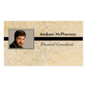 Personalized Photo Masculine Marble Tile Double-Sided Standard Business Cards (Pack Of 100)