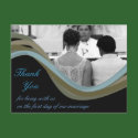 Personalized photo wedding thank you cards postcards