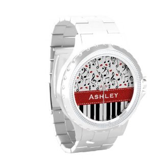 Personalized Piano Keys Wrist Watch