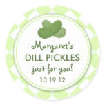 Personalized Pickles Round Canning Stickers stickers