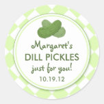 Personalized Pickles Round Canning Stickers