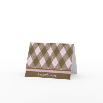 Personalized Pink Argyle