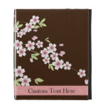 Personalized Pink/Brown Dogwood Blossom iPad Folio Covers