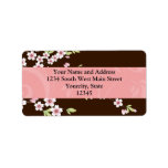 Personalized Pink/Brown Dogwood Blossom Custom Address Labels