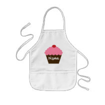 Personalized Pink Cupcake Apron by jgh96sbc Personalized Pink Cupcake Apron