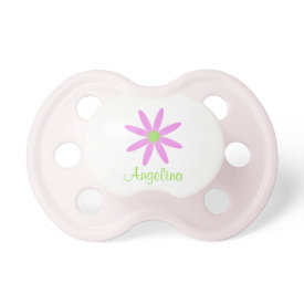 Personalized: Pink Daisy Pacifier