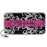 personalized pink damask speaker speakers