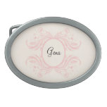Personalized PINK Designed Belt Buckle Template 