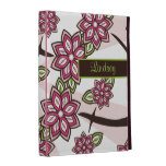 Personalized Pink and Green Cherry Apple Blossom Ipad Folio Cover