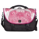 Personalized PINK Grumpy Puggy commuterbag