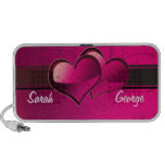 personalized pink hearts Speakers speakers