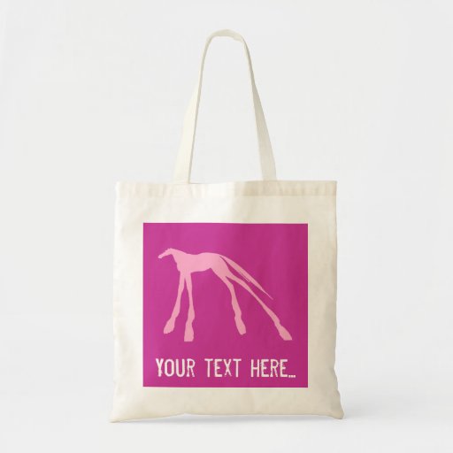 personalized_pink_horse_tote_canvas_bags ...