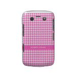 Personalized Pink Houndstooth BlackBerry Bold Case