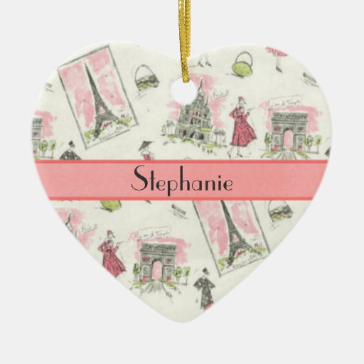 personalized pink parisian christmas tree ornament zazzle personalized pink parisian christmas tree ornament zazzle