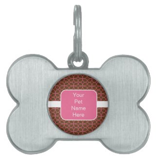 Personalized Pink Pet Tag
