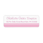 Personalized Pink Polka Dot Return Address Label labels