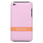 Personalized Pink Polka Dots iPod Touch Case