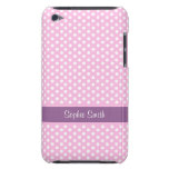 Personalized Pink Polka Dots iPod Touch Case