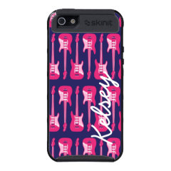 Personalized Pink Purple Rocker SkinIt Cargo Case iPhone 5 Case