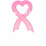 Personalized Pink Ribbon Heart Black T-Shirt T-Shi