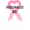 Personalized Pink Ribbon Heart T-Shirt T-Shirt