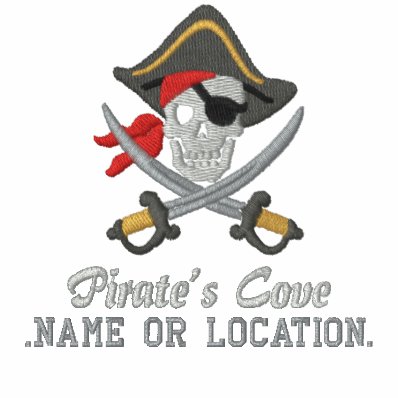 Personalized Pirate Party Embroidery Embroidered Polo Shirt