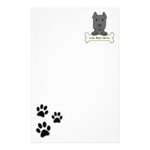 Personalized Pitbull Stationery Paper