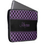 Personalized Plaid Laptop Sleeve Purple/Black