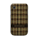 Personalized Plaid Samsung Galaxy Case for Him