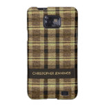 Personalized Plaid Samsung Galaxy Case for Him