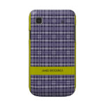 Personalized Plaid Samsung Galaxy Case for Him
