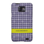 Personalized Plaid Samsung Galaxy Case for Him