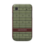 Personalized Plaid Samsung Galaxy Case for Him
