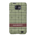Personalized Plaid Samsung Galaxy Case for Him