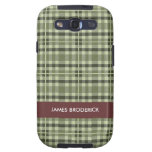 Personalized Plaid Samsung Galaxy Case for Him