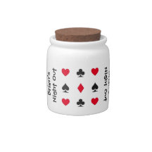 Personalized Poker Night Money Jar Candy Dishes