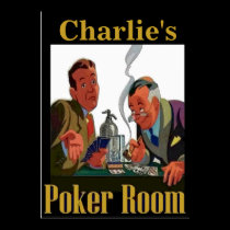 Personalized Poker Room Sign posters