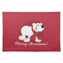 Personalized Polar Bear Christmas Placemats placemats