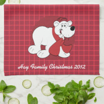 Personalized Polar Bear Christmas Towels kitchen towels