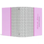 Personalized Polka Dot Binder