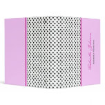 Personalized Polka Dot Binder