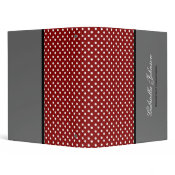 Personalized Polka Dot Binder