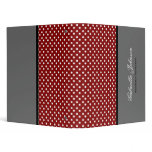 Personalized Polka Dot Binder