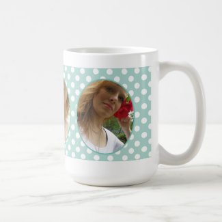 Personalized: Polka-dot Framed: Picture Mug