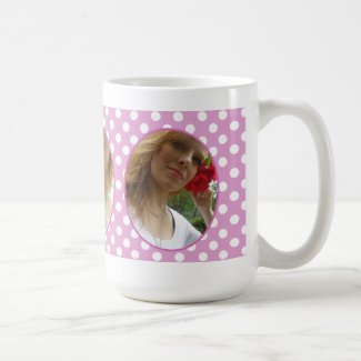 Personalized: Polka-dot Framed: Picture Mug