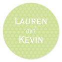 Personalized Polka Dot Wedding Seal stickers